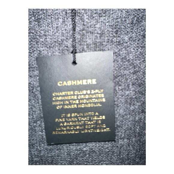 100% Cashmere Plus Size Open Cardigan in Charcoal Gray - Picture 4 of 5